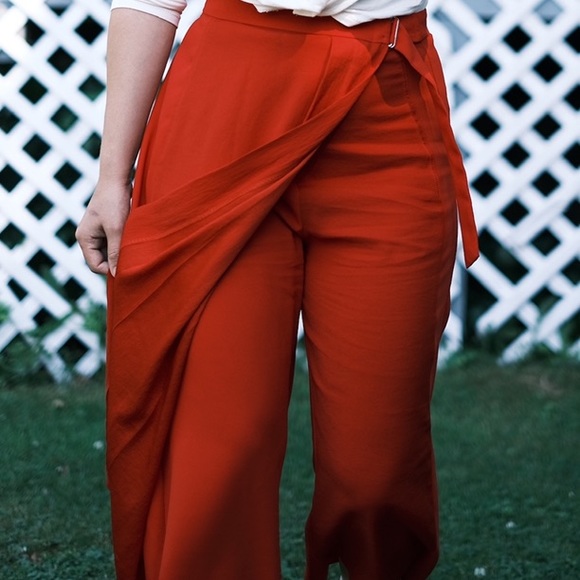 Zara belted skirt sarlong palazzo pants - Picture 3 of 4